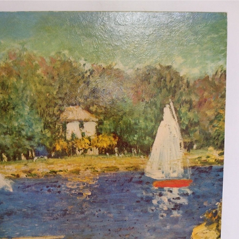 Vtg Claude Monet Bassin D' Argenteuil Lithograph  16 X 20 Victorian Art Sailboat - Picture 6 of 9